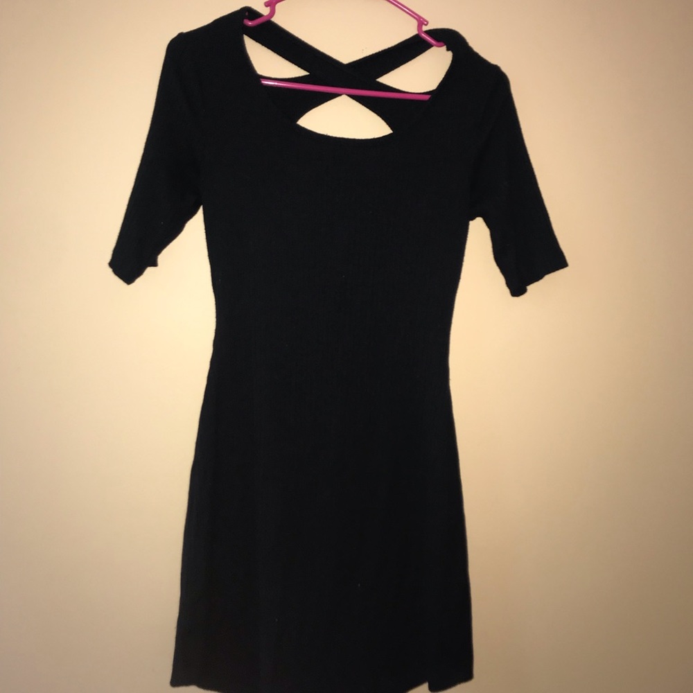 Black Cross-Back Dress